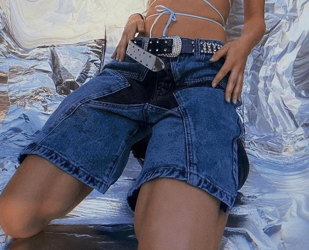 กางเกงยีนส์ขาสั้นผู้หญิงลายปะต - Summer Clothing Vintage บทวิจารณ์และราคา
