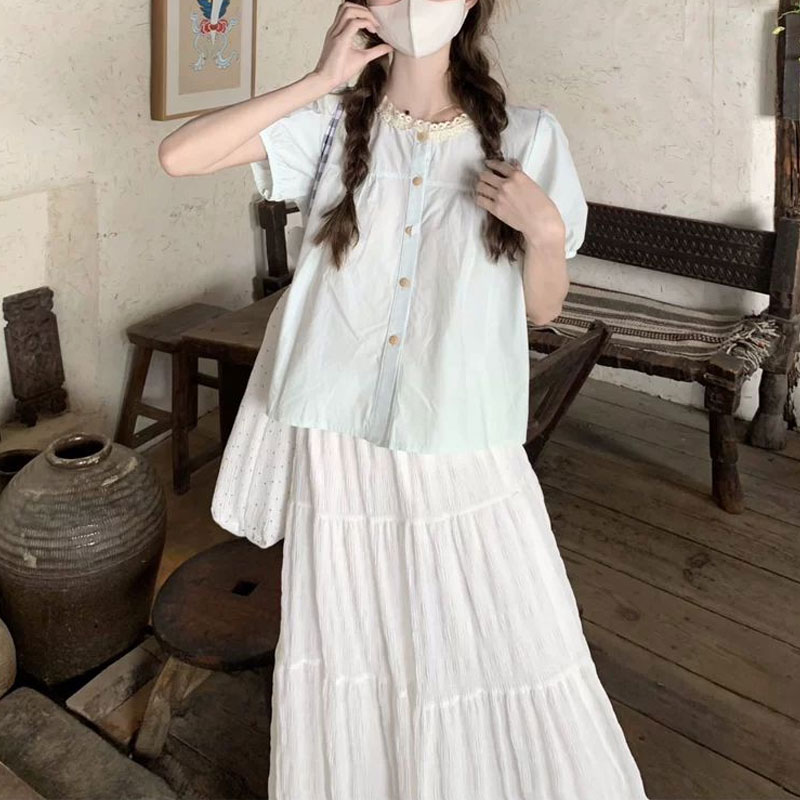 แฟชั่นลูกไม้ Spliced เสื้อฤดูร - Summer Clothing In French บทวิจารณ์และราคา