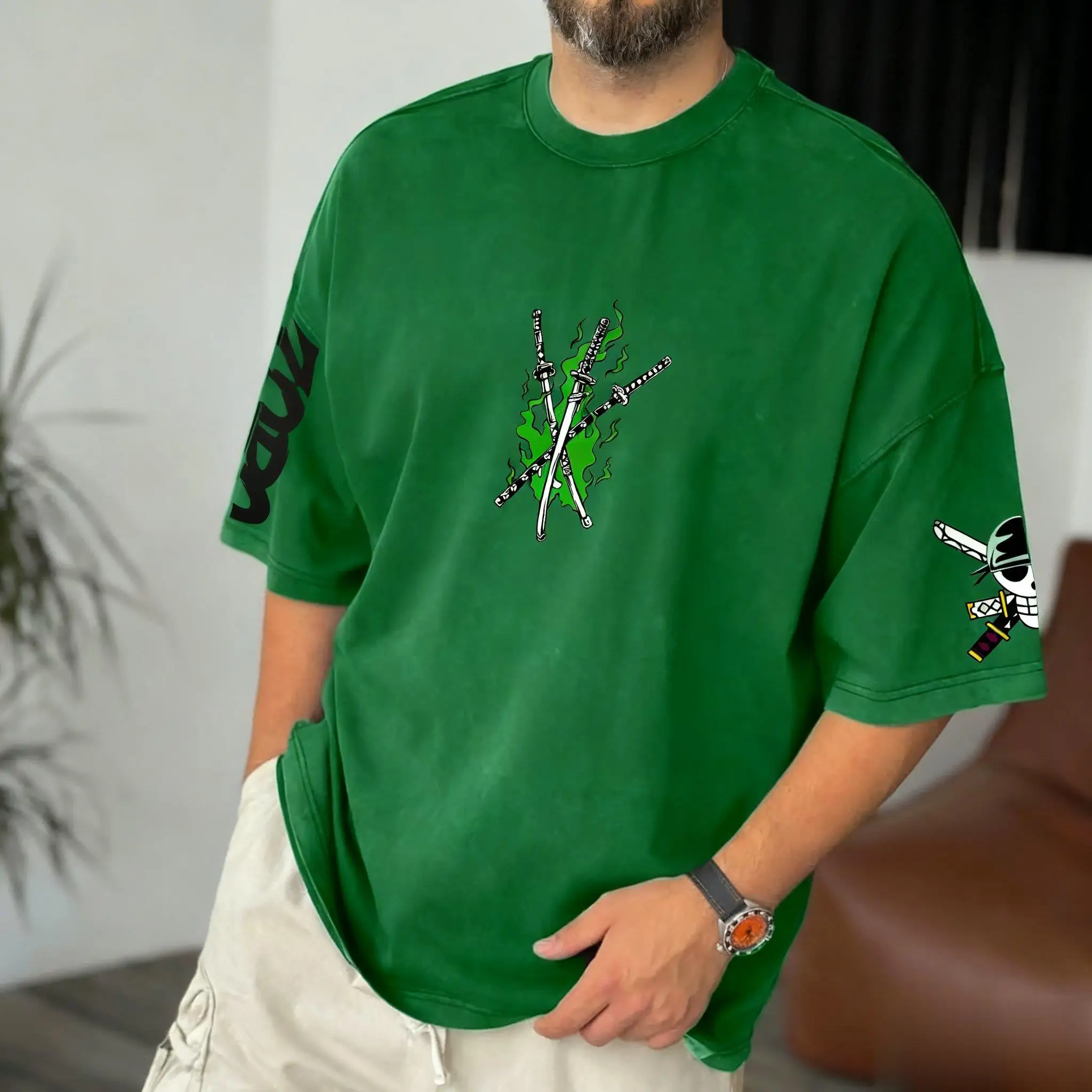 เสื้อยืดลายกราฟิกอนิเมะวันพีซ  - Summer Clothing Men 2025 บทวิจารณ์และราคา