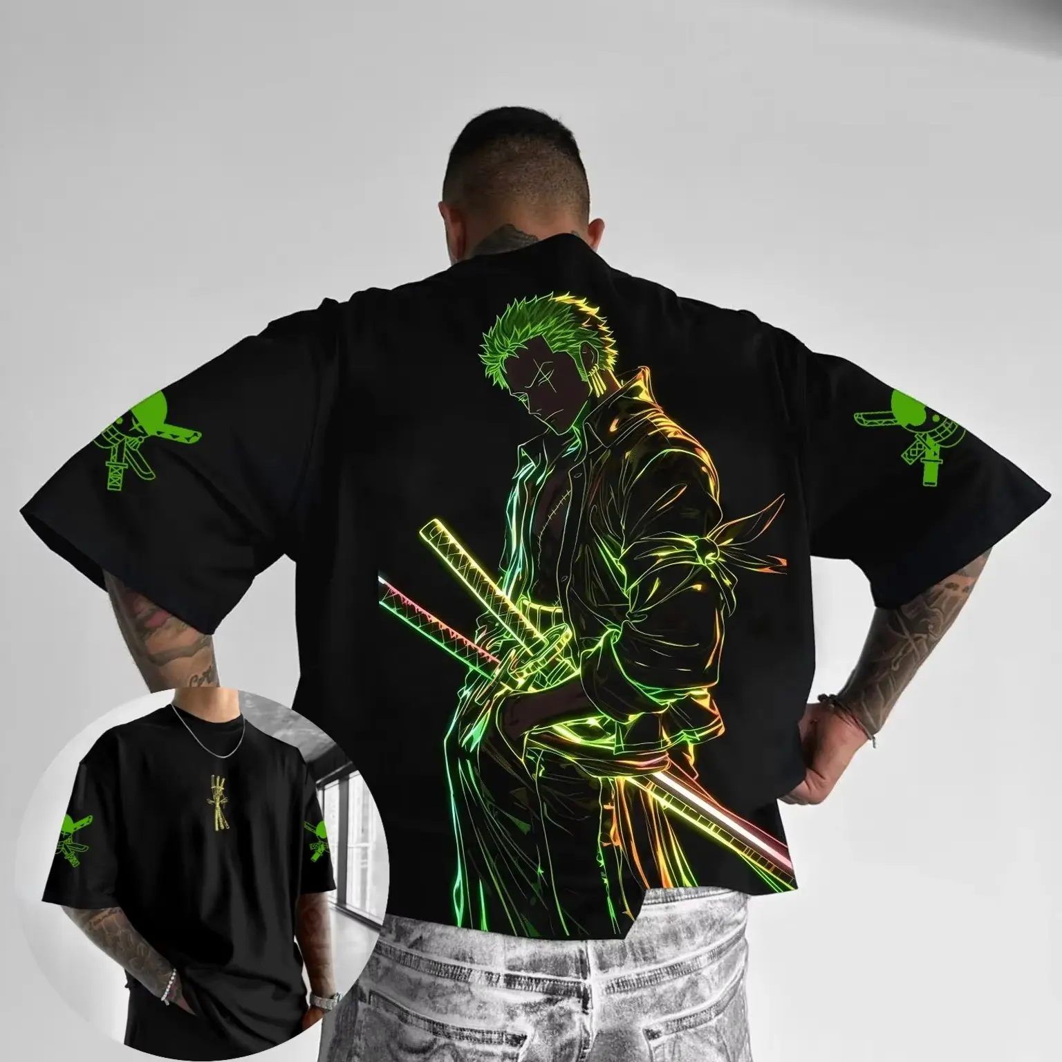เสื้อยืดลายกราฟิกอนิเมะวันพีซ  - Summer Clothing Men 2025 บทวิจารณ์และราคา